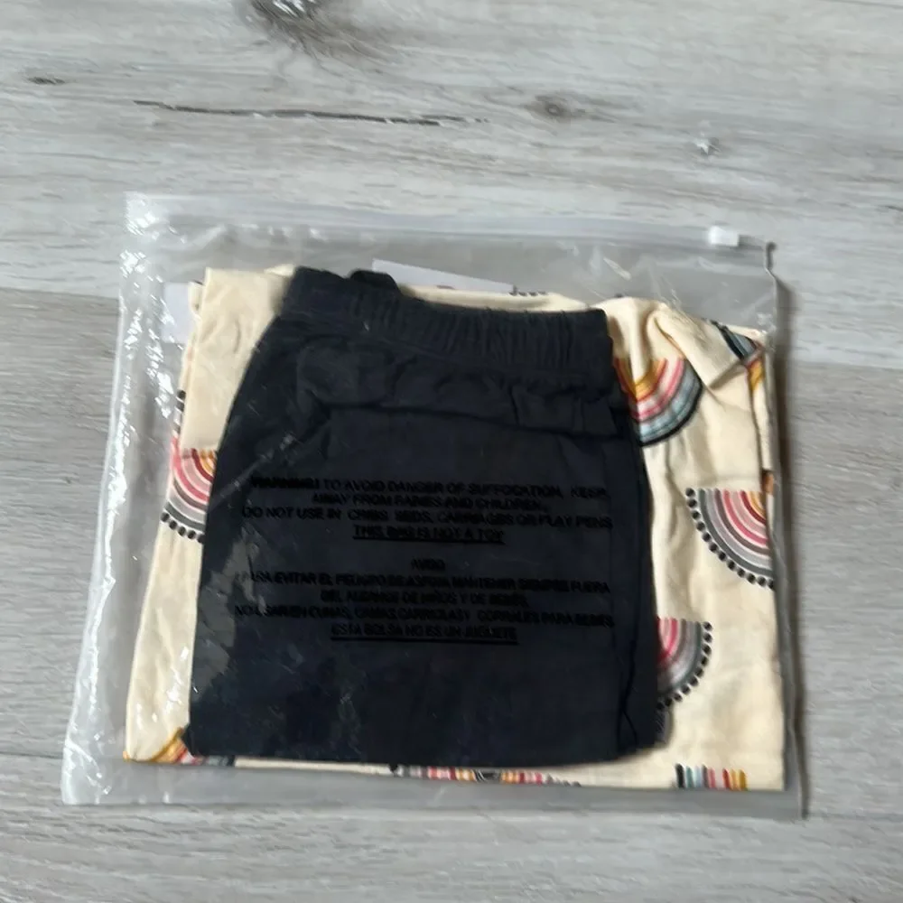 Birdie Bean Theo Tee-Shirt Set Blk shorts Multi Tee SZ 6T‎ NWT IN PACKAGING